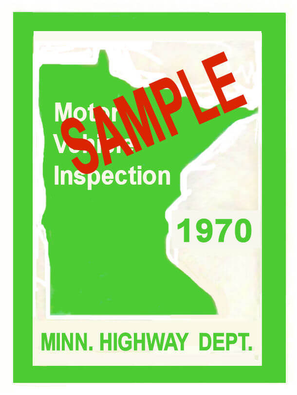 Modal Additional Images for 1970 Minnesota INSPECTION Sticker